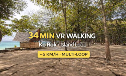 34 MIN VR WALKING | Ko Rok (Island Loop) | Multi-Loop Route | Treadmill-Friendly route preview