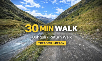 Ushguli | 30min | Return Walk | 5 km/h | Steady Pace route preview