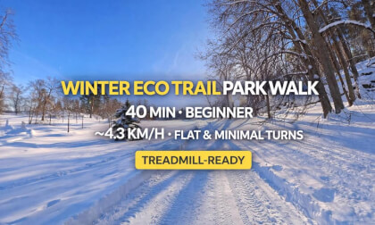 Winter Eco Trail Park Walk | 40 min | Beginner | ~4.3 km/h | Flat &amp; Minimal Turns route preview