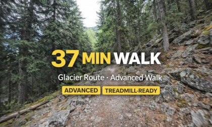 Glacier Route | 37min | Advanced Walk | 2.2 km/h | Elevation &amp; Turns route preview
