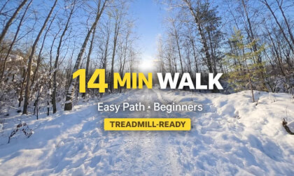 14 MIN WALK | Easy Path | 6 km/h | Beginners | Treadmill-Ready route preview